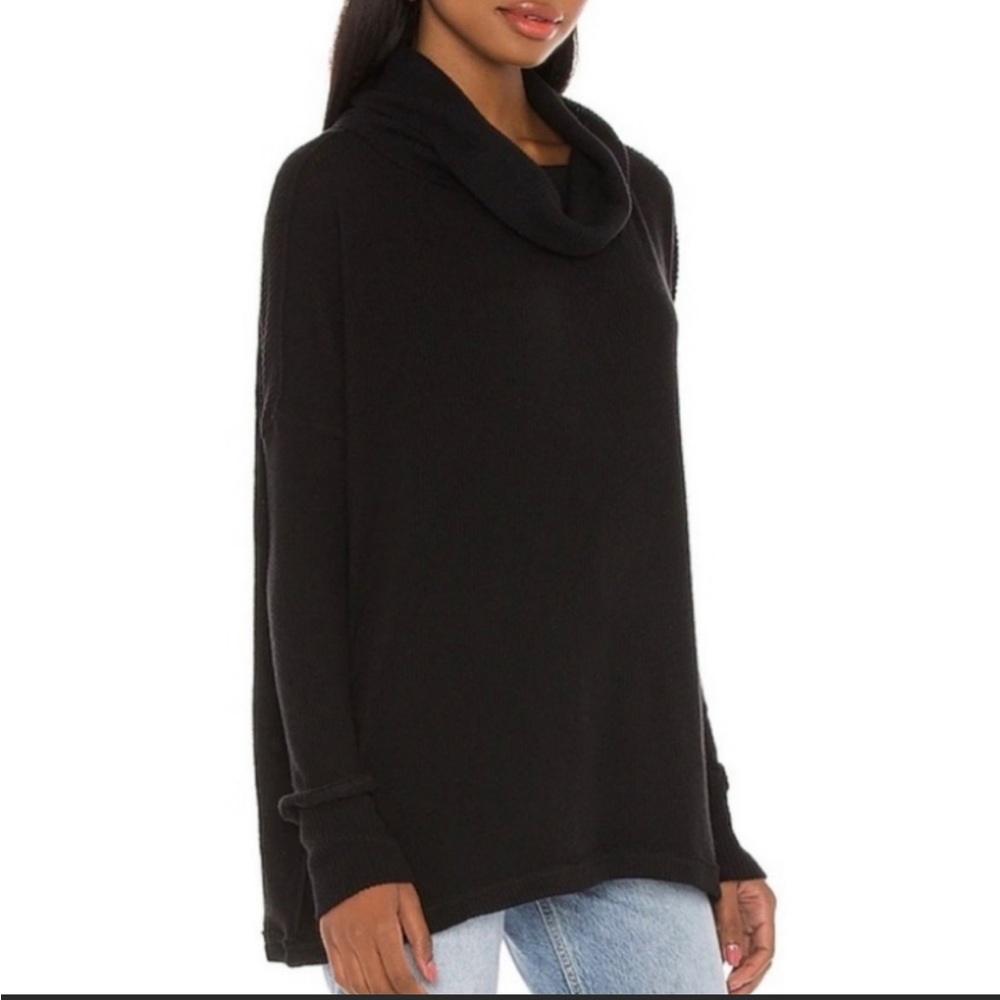 Free People Juicy Long Sleeve Black Sweater NWT